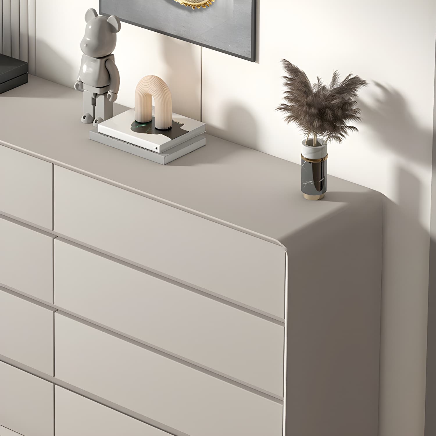 Modern Double Dresser with Drawers - Wood Finish, Horizontal Orientation, No Distressing - image 12