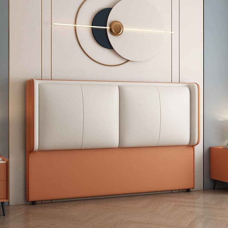 Modish Style Panel Headboard in Timber with No Distressing, Rectangle Shape for King/Queen/Full Bed, Featuring Sponge Upholstery and Standard Height - image 5