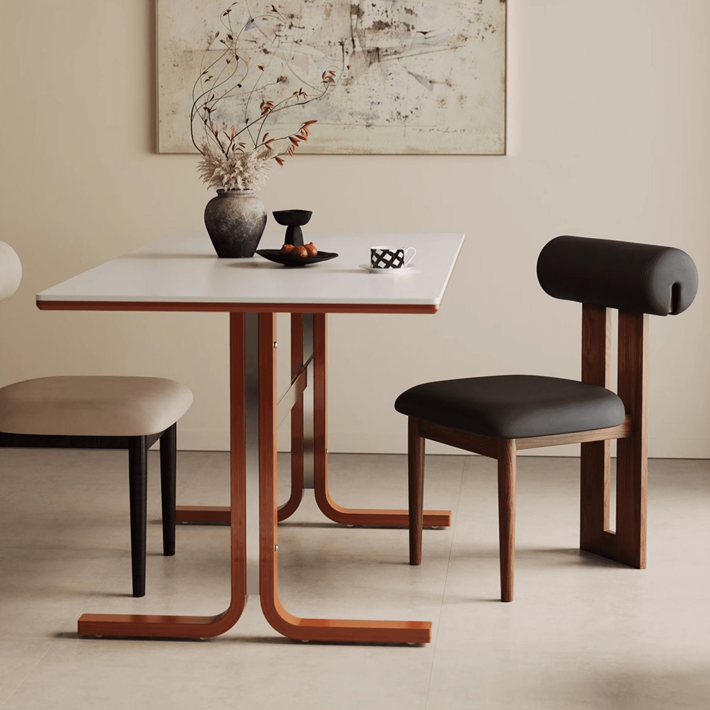 Casual Ash Side Chair with Slatted Back and Upholstered Seat - image 13