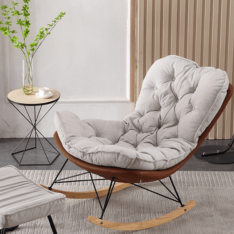 Modish Upholstered Rocking Accent Chair - image 11