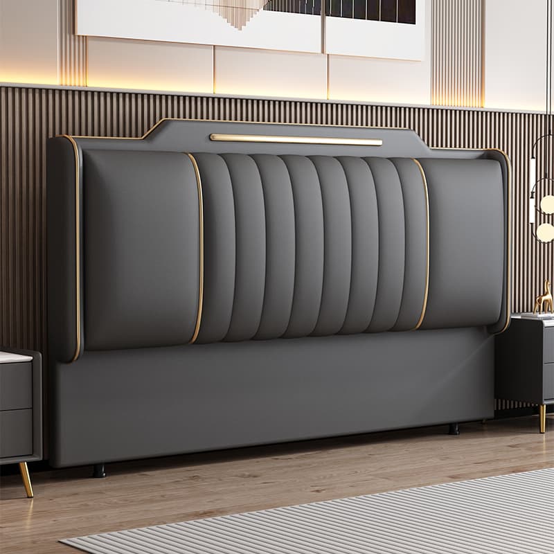 Modish Style Panel Headboard in Pine Wood with No Distressing, Rectangle Shape for Full/Twin/King Bed, Featuring Sponge Upholstery Fill and Standard Height - image 7