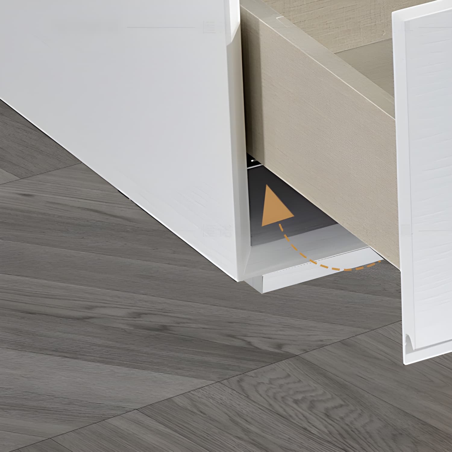 White Wood TV Stand Modernism TV Stand With Drawers for living Room - image 11