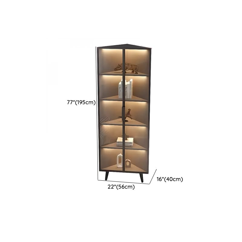 Nook Independent Utility Cabinet with Cabinet, Glass-panel Door, Bar Pull, Ink Top, and Light - image 16