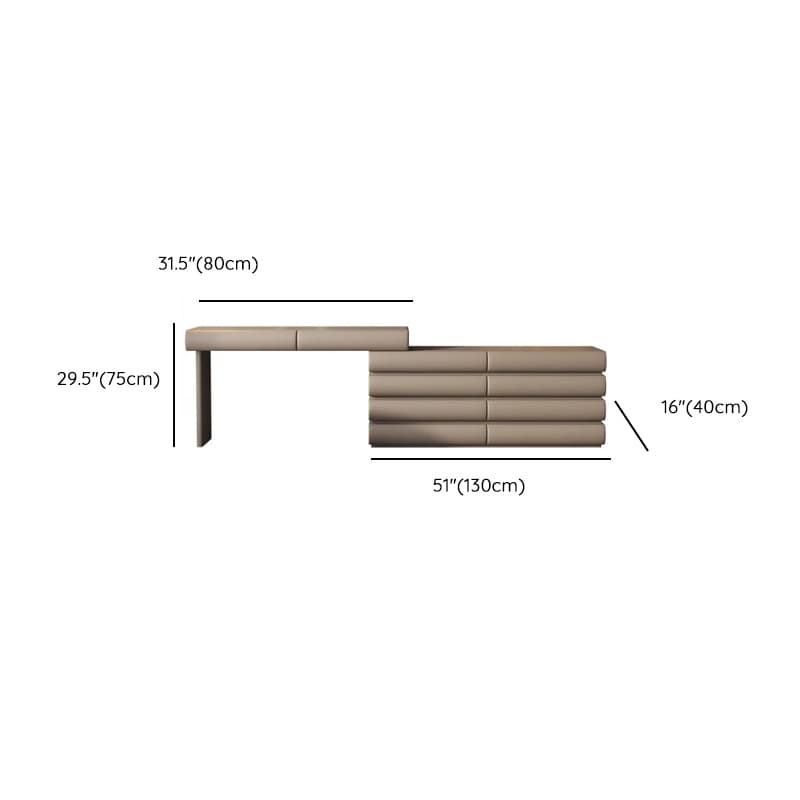 Multi-Purpose Tan Vanity Set with 10 Drawers, Lighting, Scalable, Adjustable Touch, and Adjustable Brightness - image 18