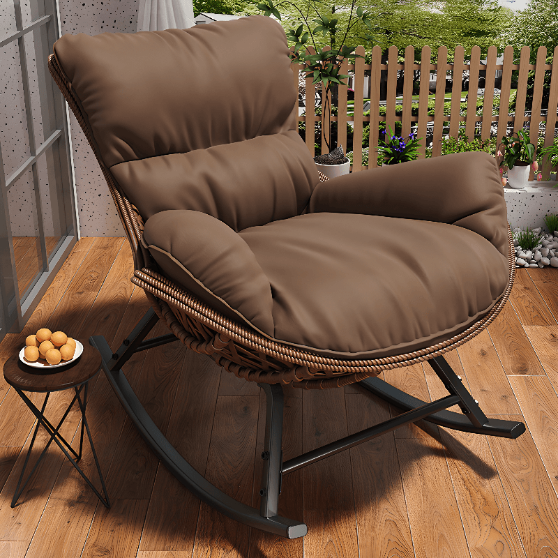 Trendy Upholstered Rocking Chair with Plush Cushioning - image 13
