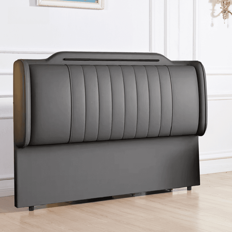 Art Deco Rectangular Wingback Timber Sponge headboard, With Legs, Size Full(54"W x 75"L), height Standard（36-55“）