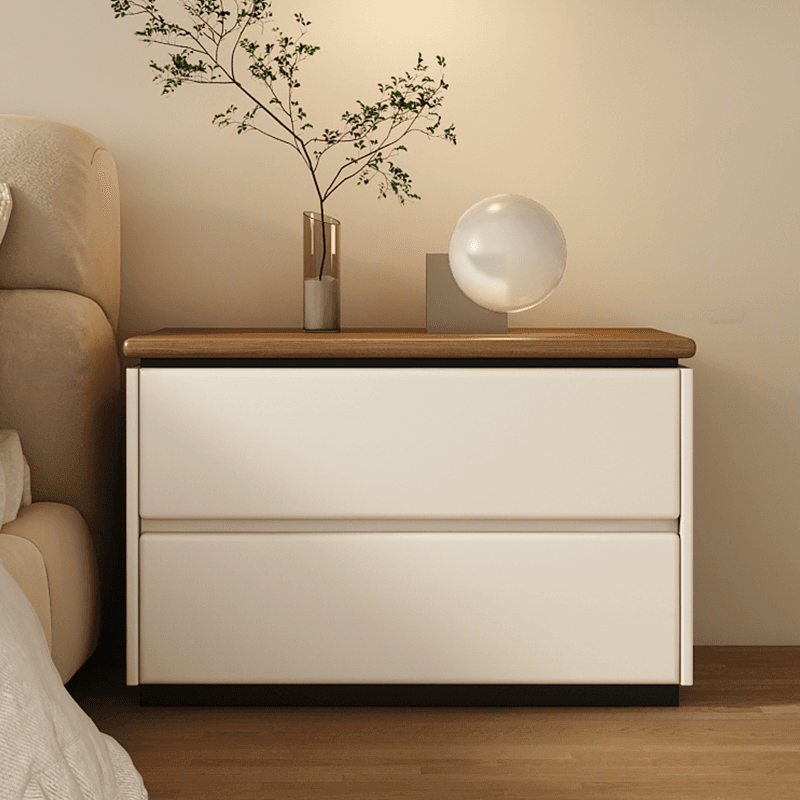 Modish 2 Tiers Drawer Storage Bedside Table with Laminate Countertop - image 9
