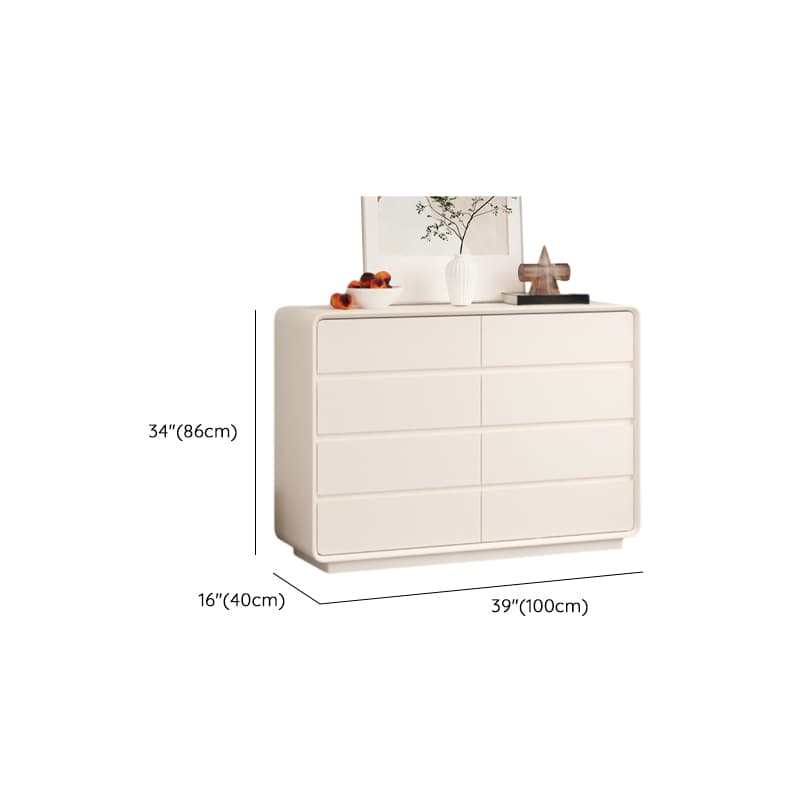 Chalk Minimalist Hardwood Console Dresser with 6 Drawers, Horizontal Orientation - image 13