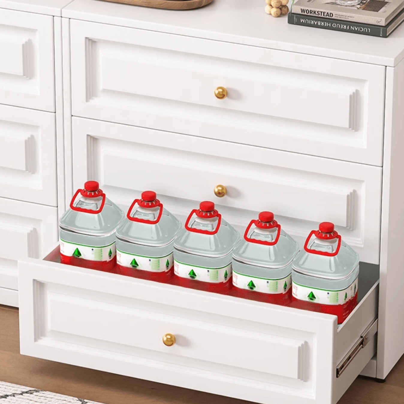 Chalk Casual Metal Bachelor Chest/Semainier with 5 Drawers/3 Drawers/4 Drawers in Vertical/Horizontal Orientation - image 4