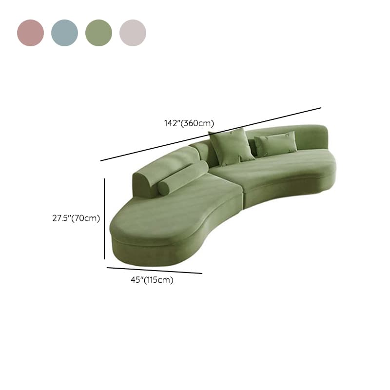 Trendy Seats 4/Seats 3 Armless Curved Sofa Recliner with Sponge Fill Cushions - image 19