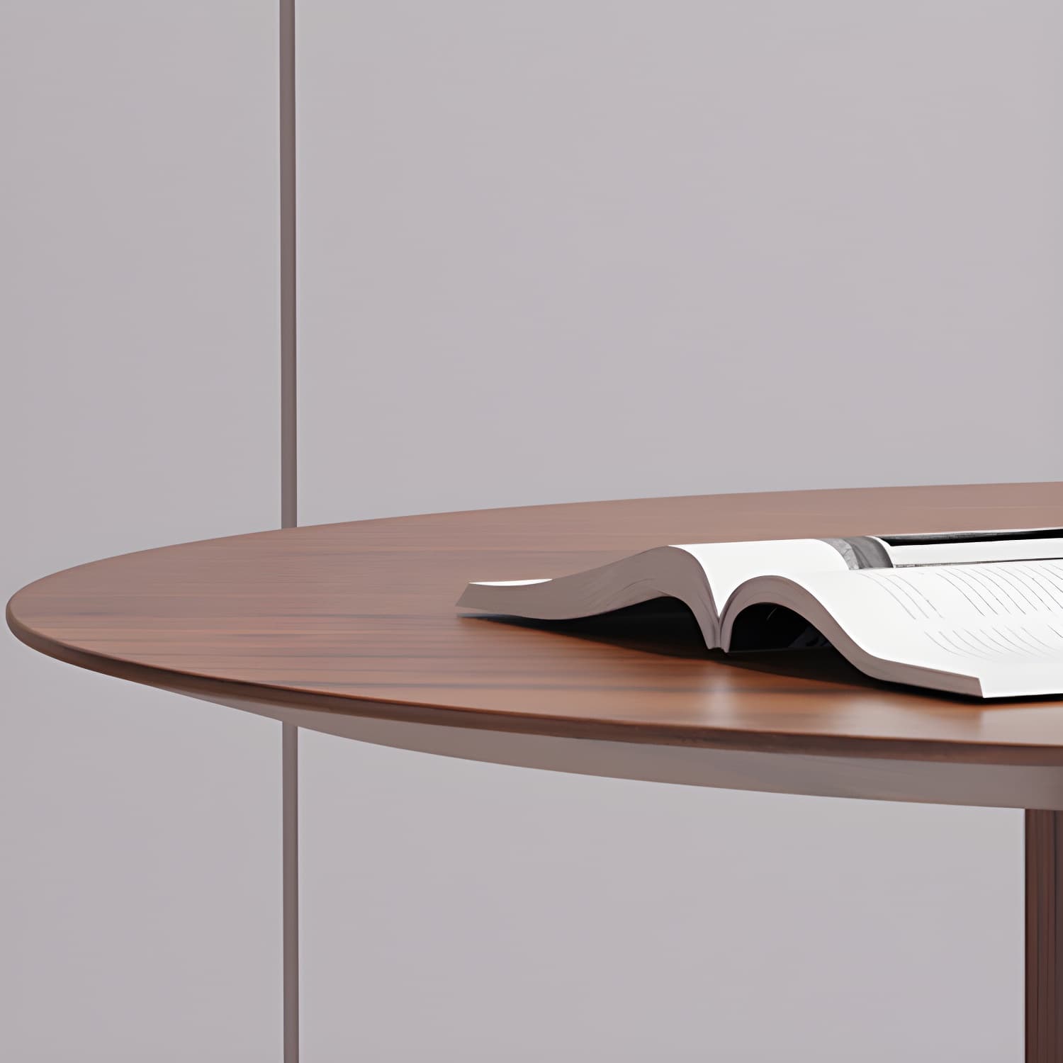 Solid Wood Round Table for Restaurant Modern Wood Table with Pedestal Base - image 7