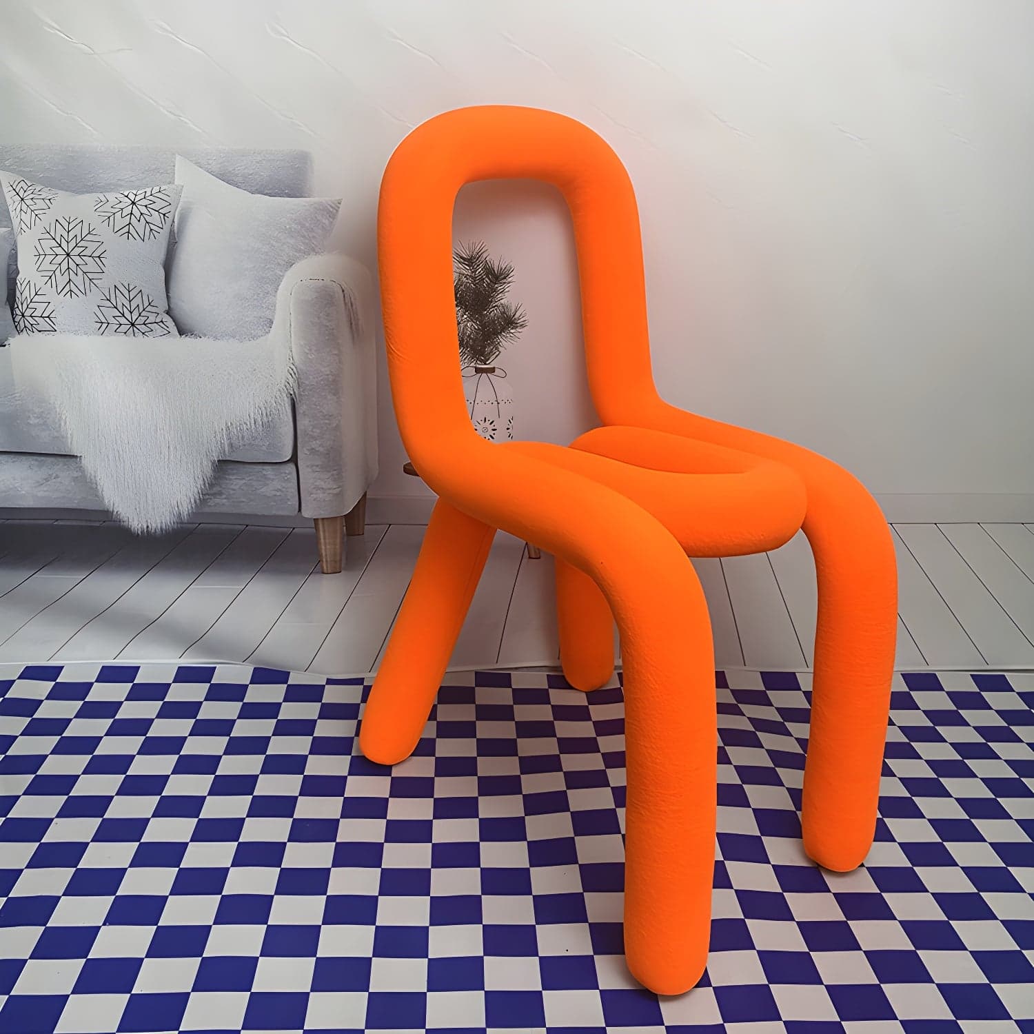 Modern Style Upholstered Side Chair Open Back Dining Side Chair - image 4