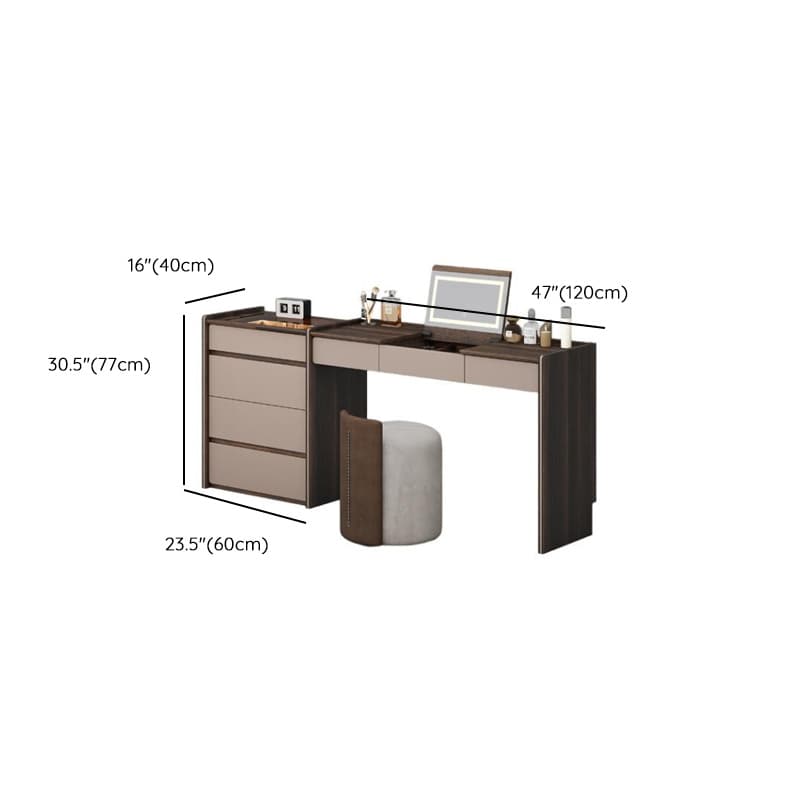 Multi-Purpose Vanity Set with 10 Drawers, Lighting, Push-Pull, 2-in-1 Functionality, Adjustable Touch and Brightness - image 10
