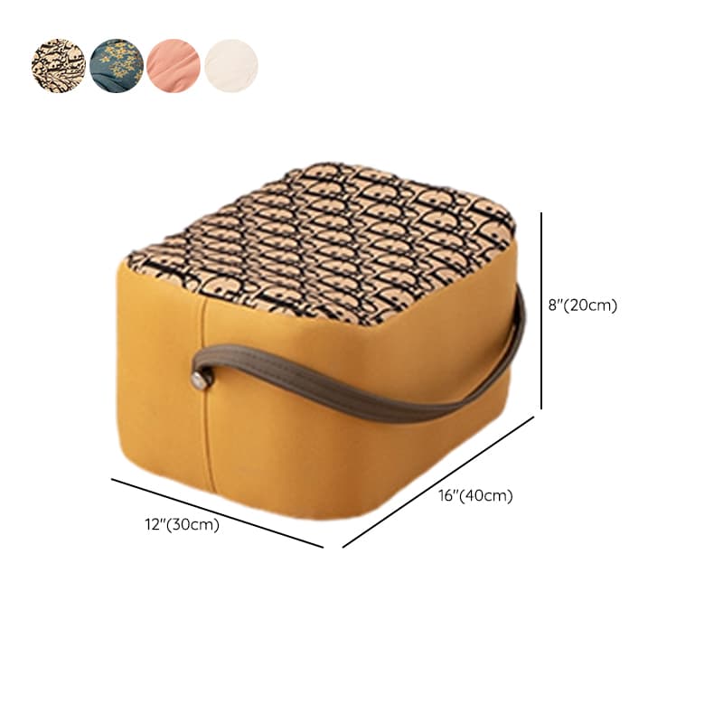 Natural Stationary Wingback Living Room Rocking Chair with Back - image 12