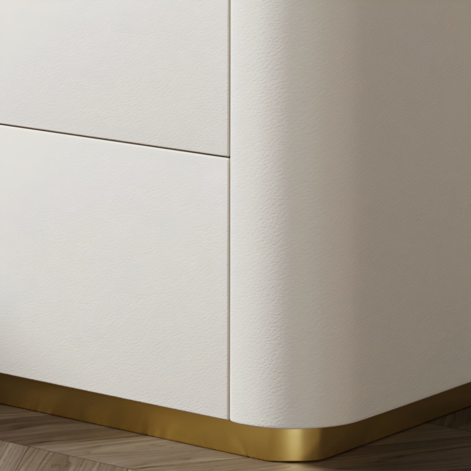 Wooden Nightstand with Tempered Glass 21.65" Tall 2 - Drawer Nightstand - image 13