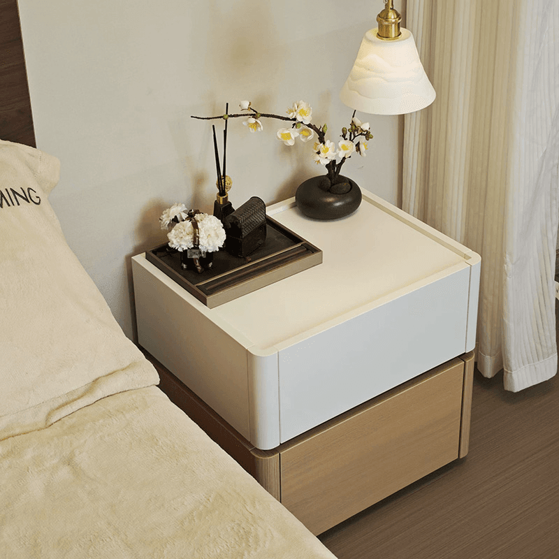 Modish Nightstand With Drawer Organization Featuring 2 Drawers and Composite Wood Countertop - image 9