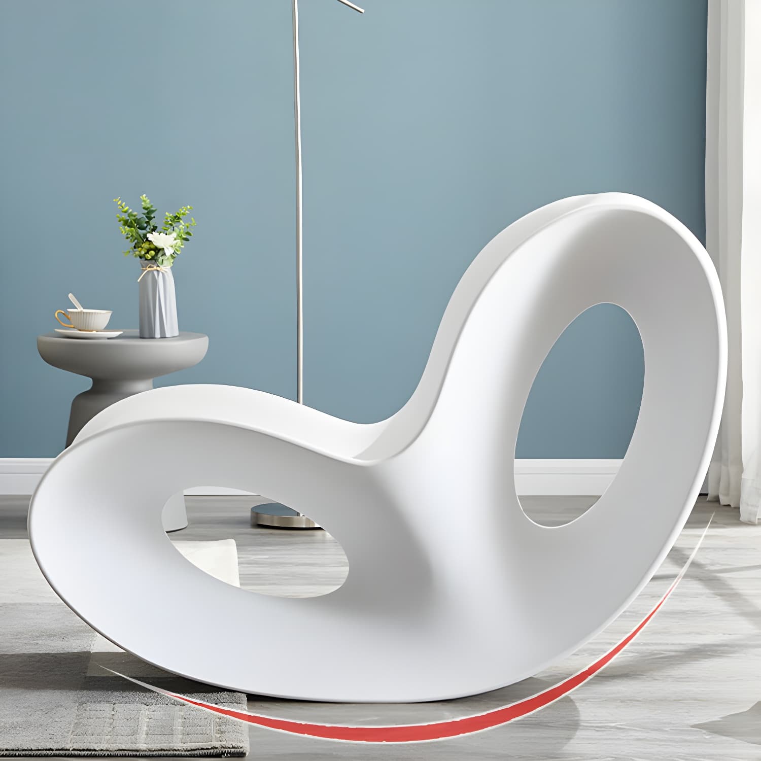 Contemporary Rocking Accent Chair Plastic & Acrylic Rocker Chair - image 13