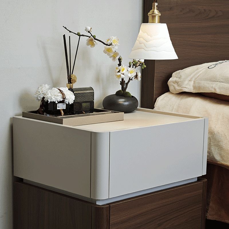 Modish Nightstand With Drawer Organization Featuring 2 Drawers and Composite Wood Countertop - image 12