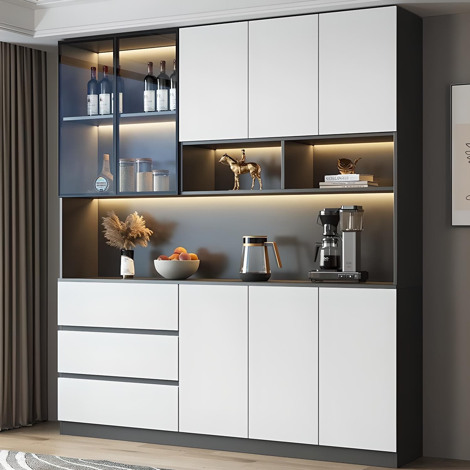 Modern Living Room Manufactured Wood Sideboard with Lighting - image 6