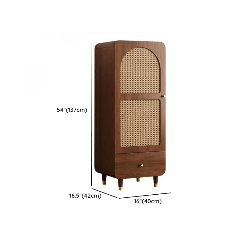 Simple Rectangular Accent Cabinet with Storage, Engineered Wood Countertop, Pull Knobs, Auburn Top, and Soft Close Drawer - image 31