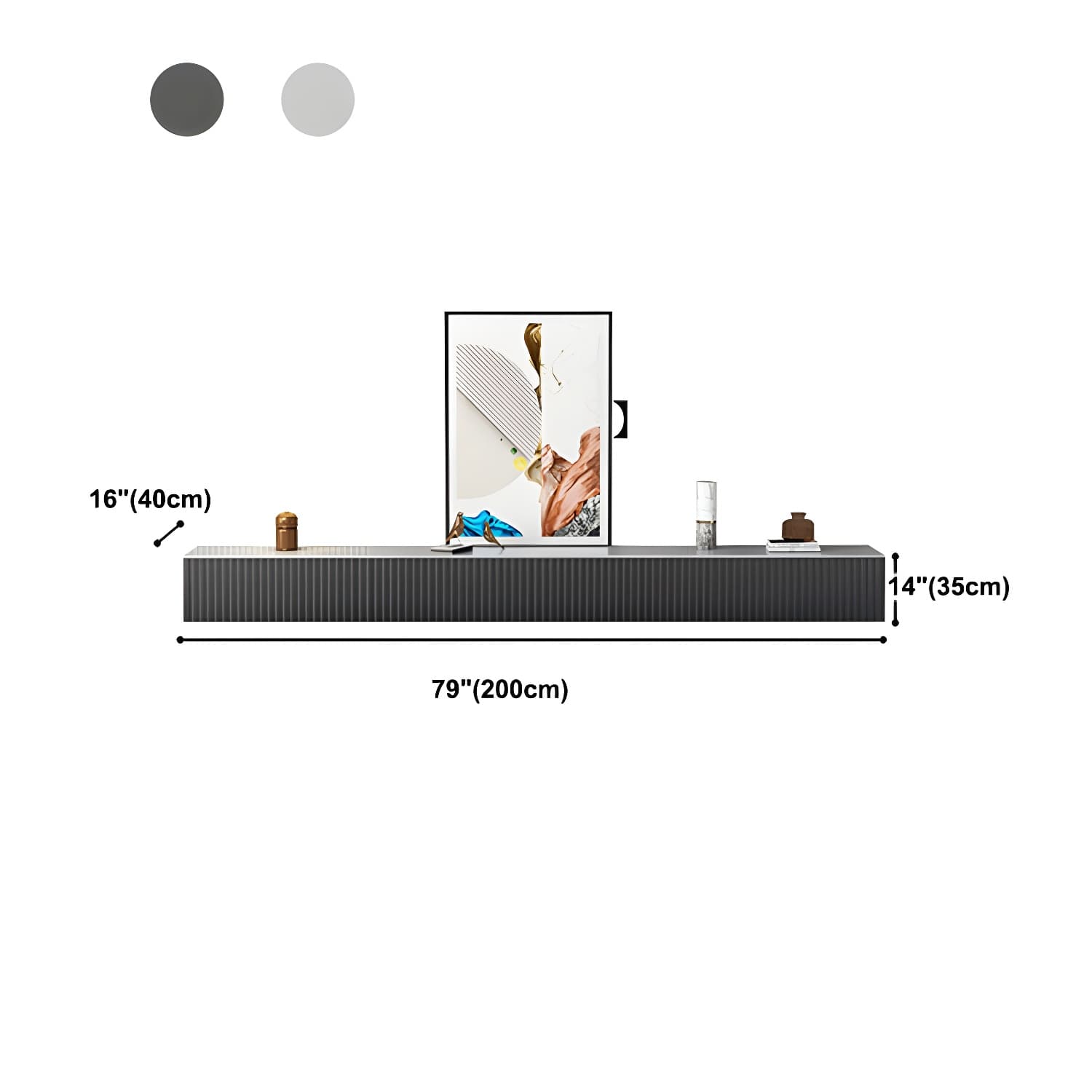 Contemporary TV Stand Console Wood TV Media Stand with Drawers - image 13