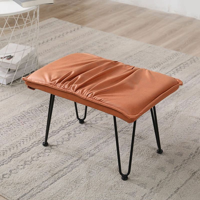 Stationary Rocker for Nursery Natural Wood Finish with Ottoman and Rear - image 17