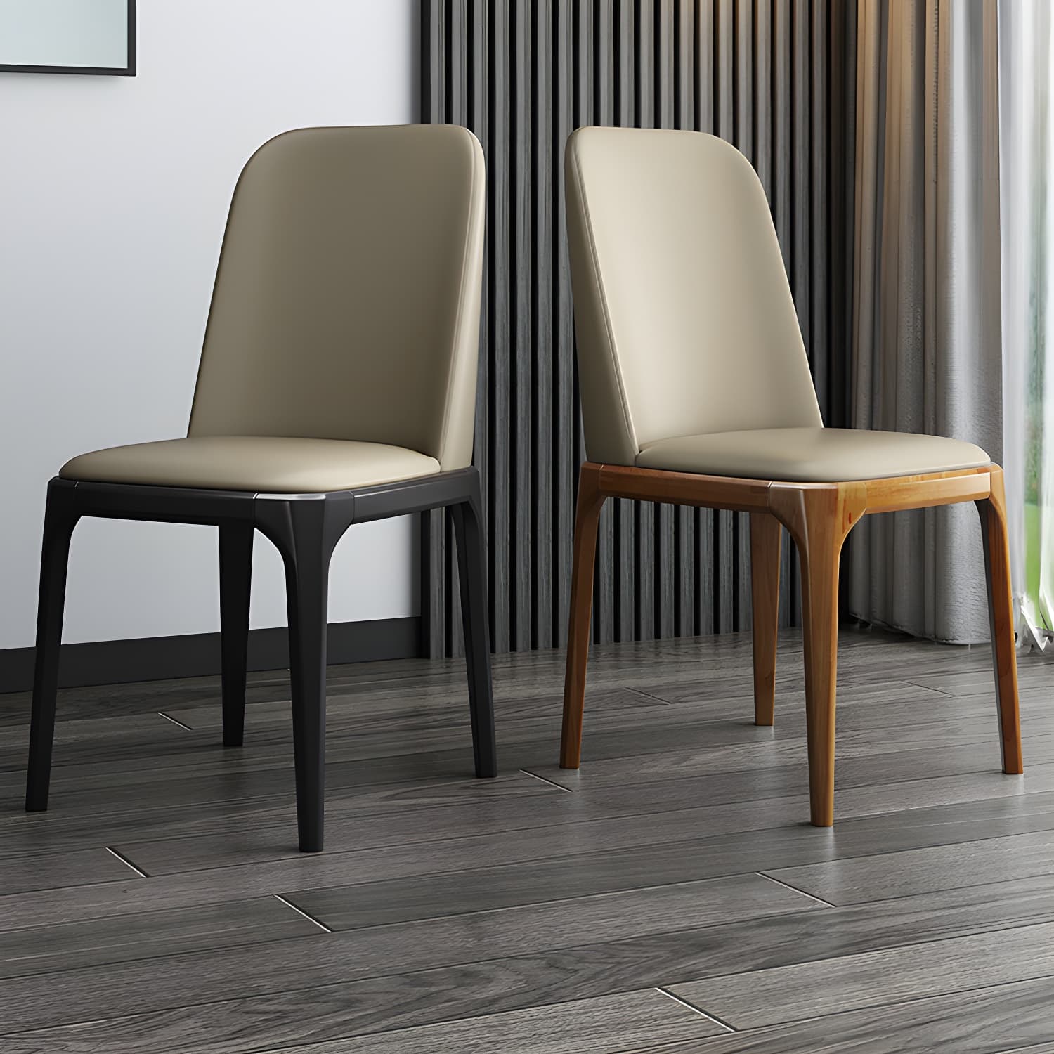 Modern Style Parsons Chairs Faux Leather Dining Chair for Dining Room - image 22