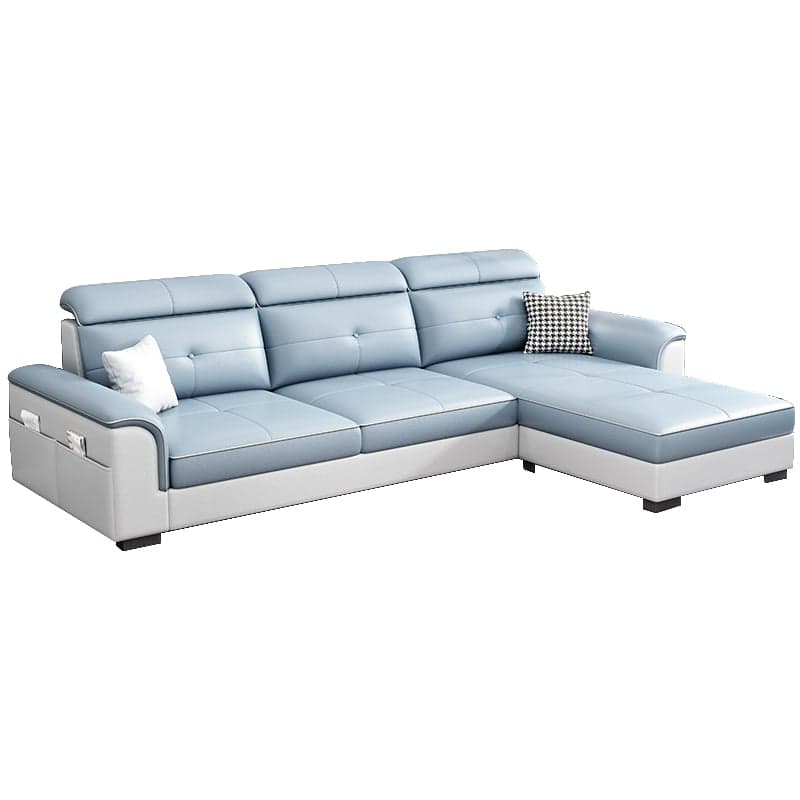 Elegant Tech Cloth Sectional Sofa in L-Shape Design with Cozy Seat Cushions - image 3