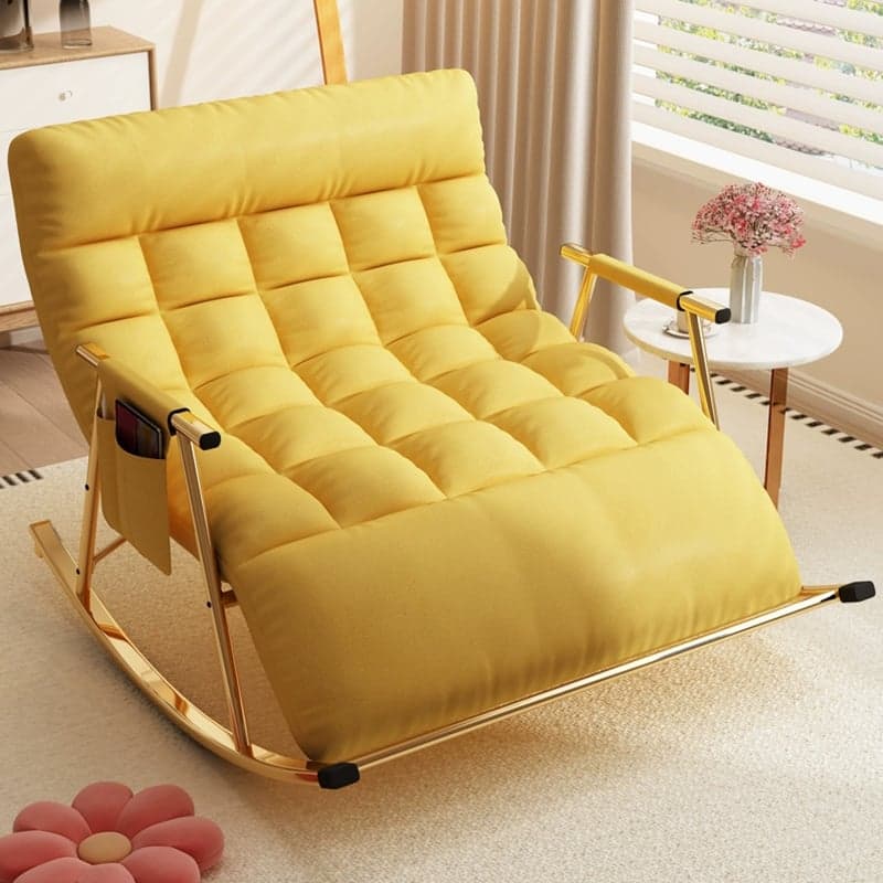Stylish and Modern Upholstered Rocking Chair for Home Decor - Comfortable Seating with Track Arms - image 6