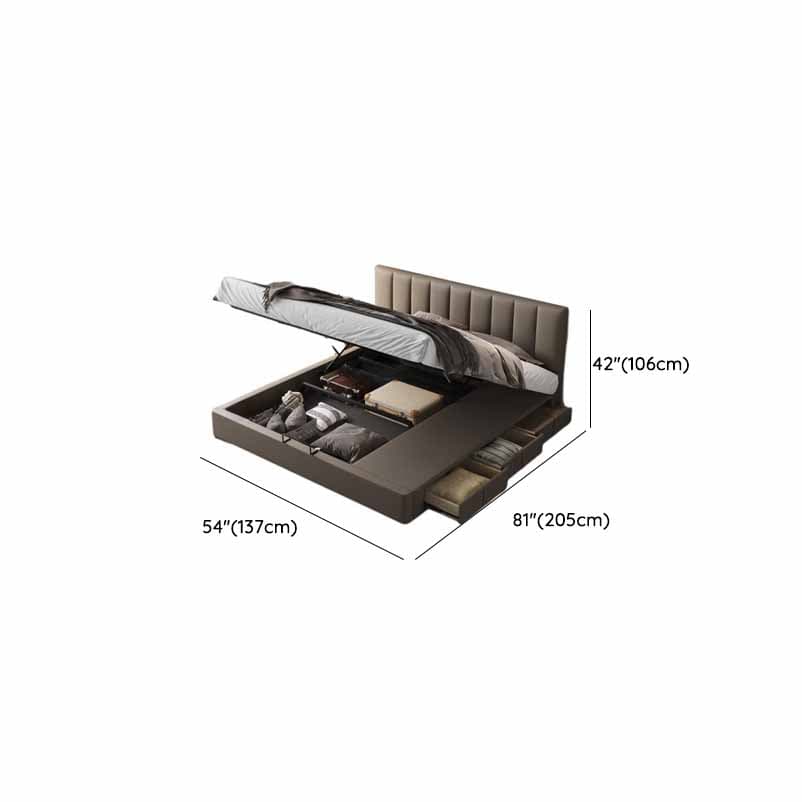 Grey Solid Color Storage Included/Panel Bed for Bedroom - image 10