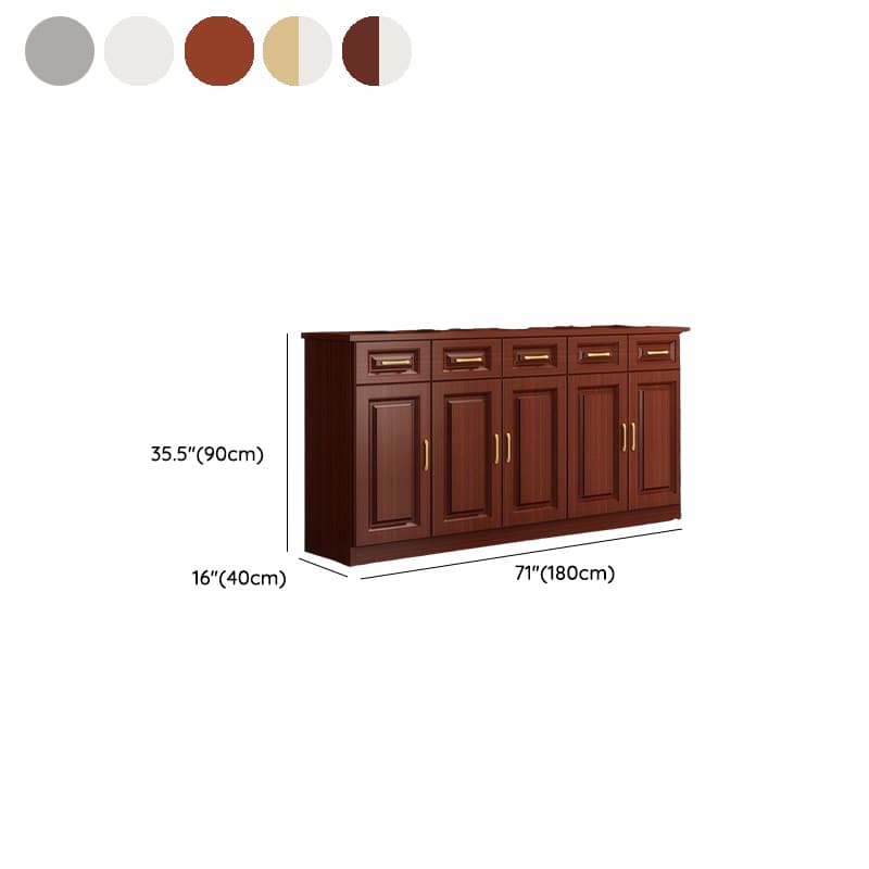 Modern Wood Sideboard Credenza with Drawers and Interior Shelves - image 22