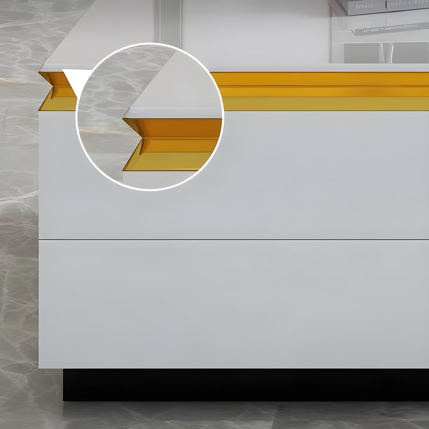 15.75-inch H Glass TV Stand Glam TV Stand for TVs with 4 Drawers Included - image 9