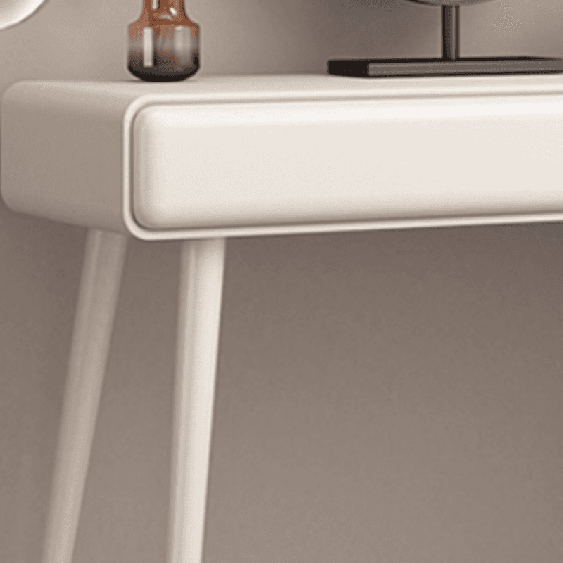 Simplistic Standard/Small Vanity Set with Reclaimed Wood Table Top, White Seat, 2 Drawers, and Mirror Lights - image 7
