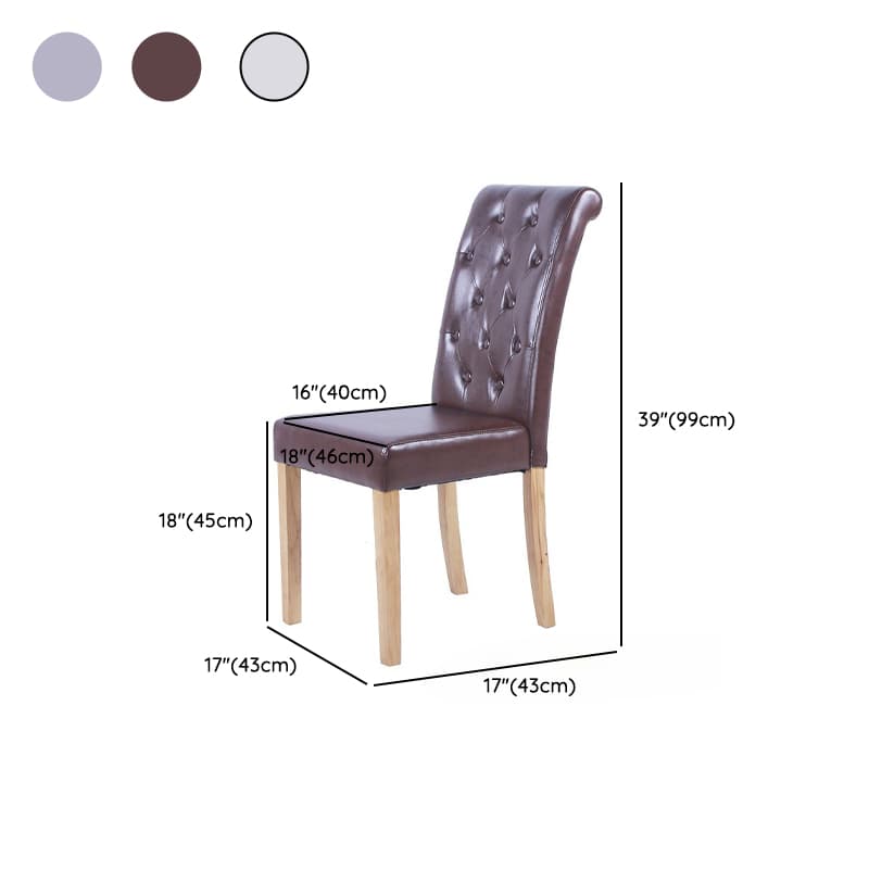 Framed Stable Parsons Side Chair with 4 Legs and Foot Pads in an Old School Style, Tufted Back Included/Not Included - image 17