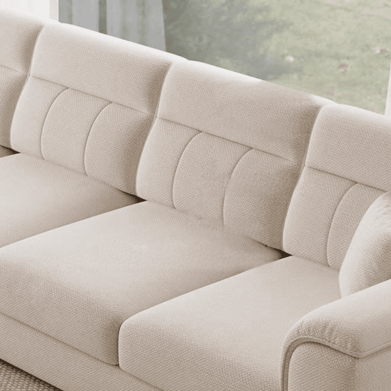 Modish Solid Color Standard Sofa in Light Gray/Light Brown/Beige for 6-Seater/5 Person/4-seater - image 11