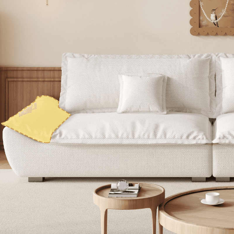 Modish Solid Color Stain Resistant Standard Sofa/Loveseat for 3-seater/4-seater/5 Person with 2 Pillows - image 15