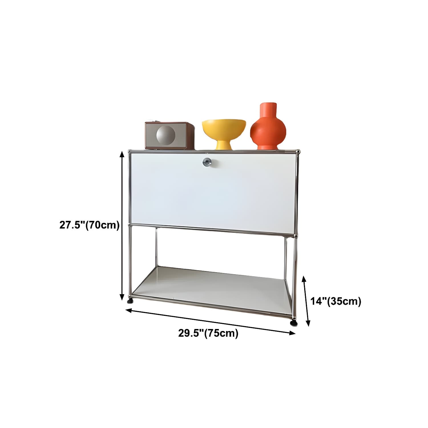 Stainless Steel Sideboard Modern Style Dining Sideboard with Locking Cabinet - image 18