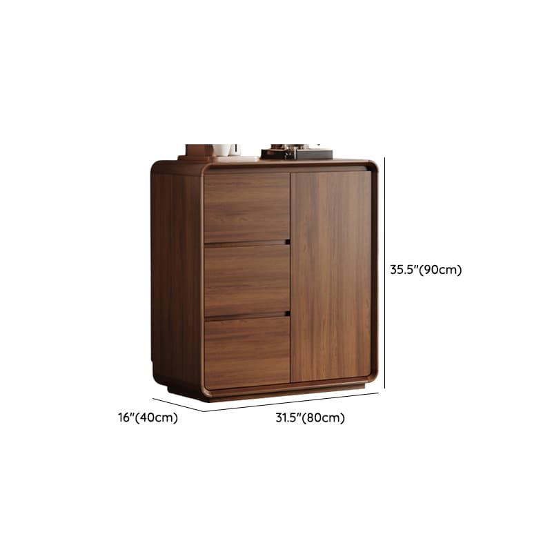 Sepia Simplistic Sideboard with 3 Drawers, Standard Size, Adjustable Shelving, and Multiple Doors Storage Cabinets - image 12