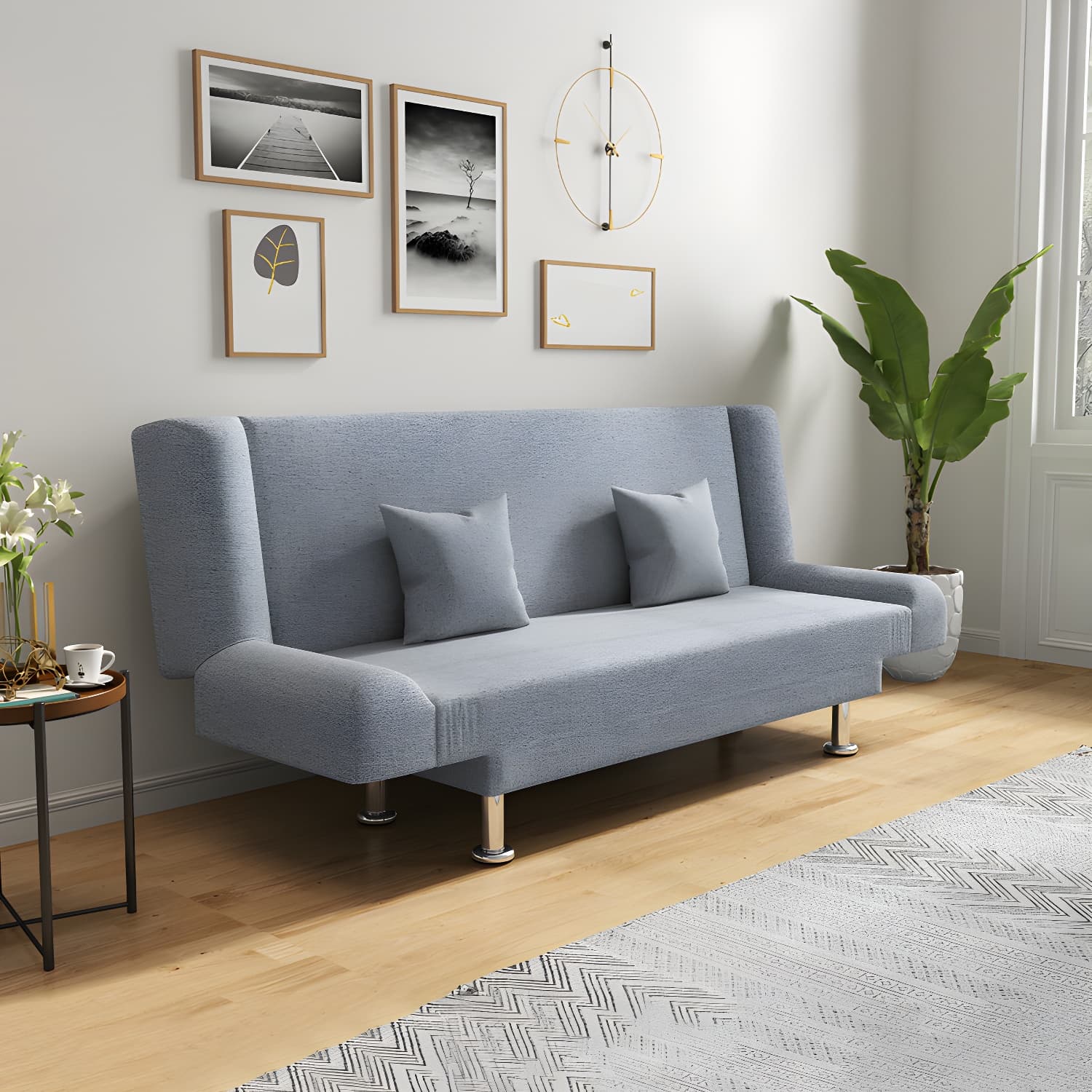 Modern Linen Sofa 23"W Tight Back Armless Couch for Living Room - image 11