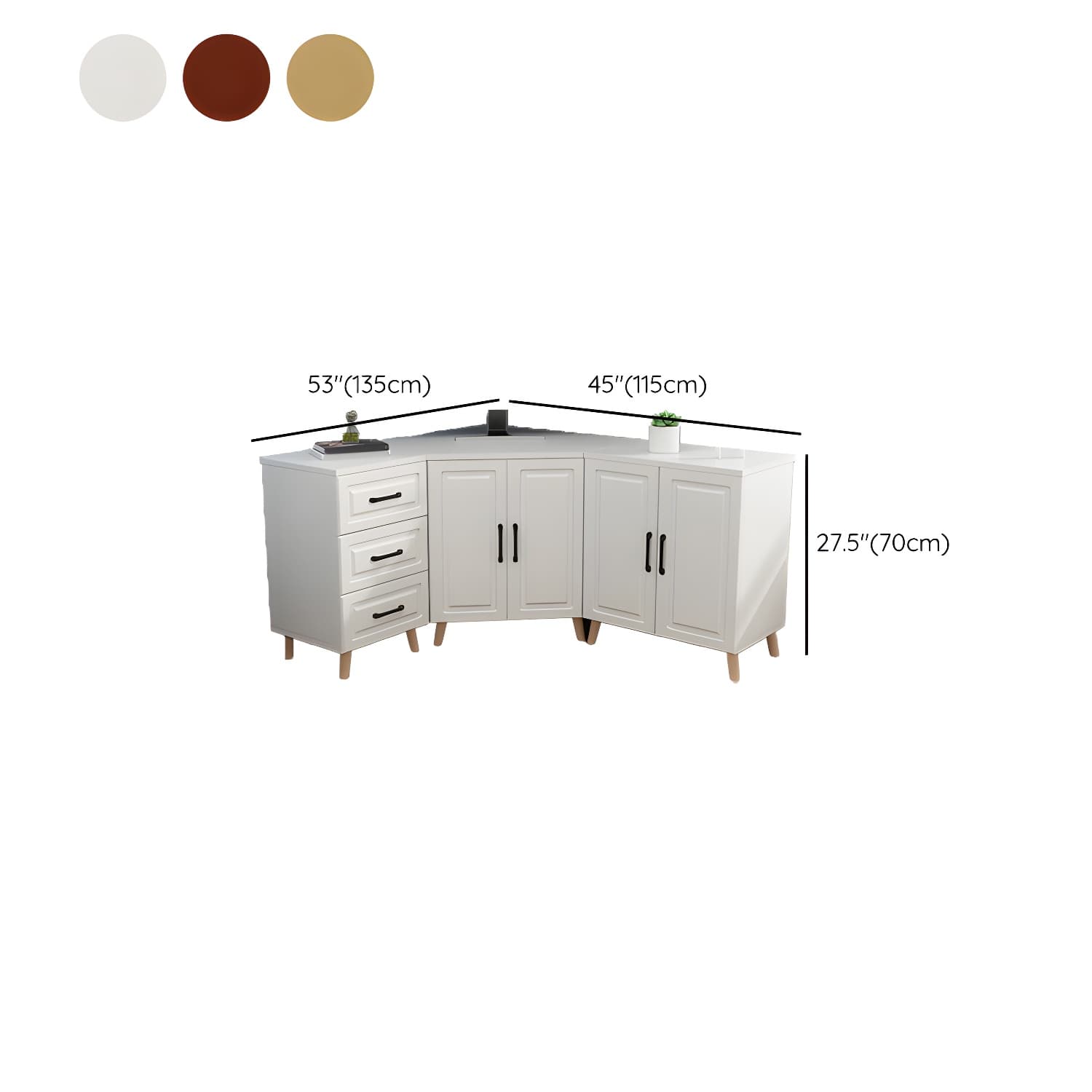 Bar Pulls Contemporary Manufactured Wood with Shelves Corner Accent Cabinet - image 19