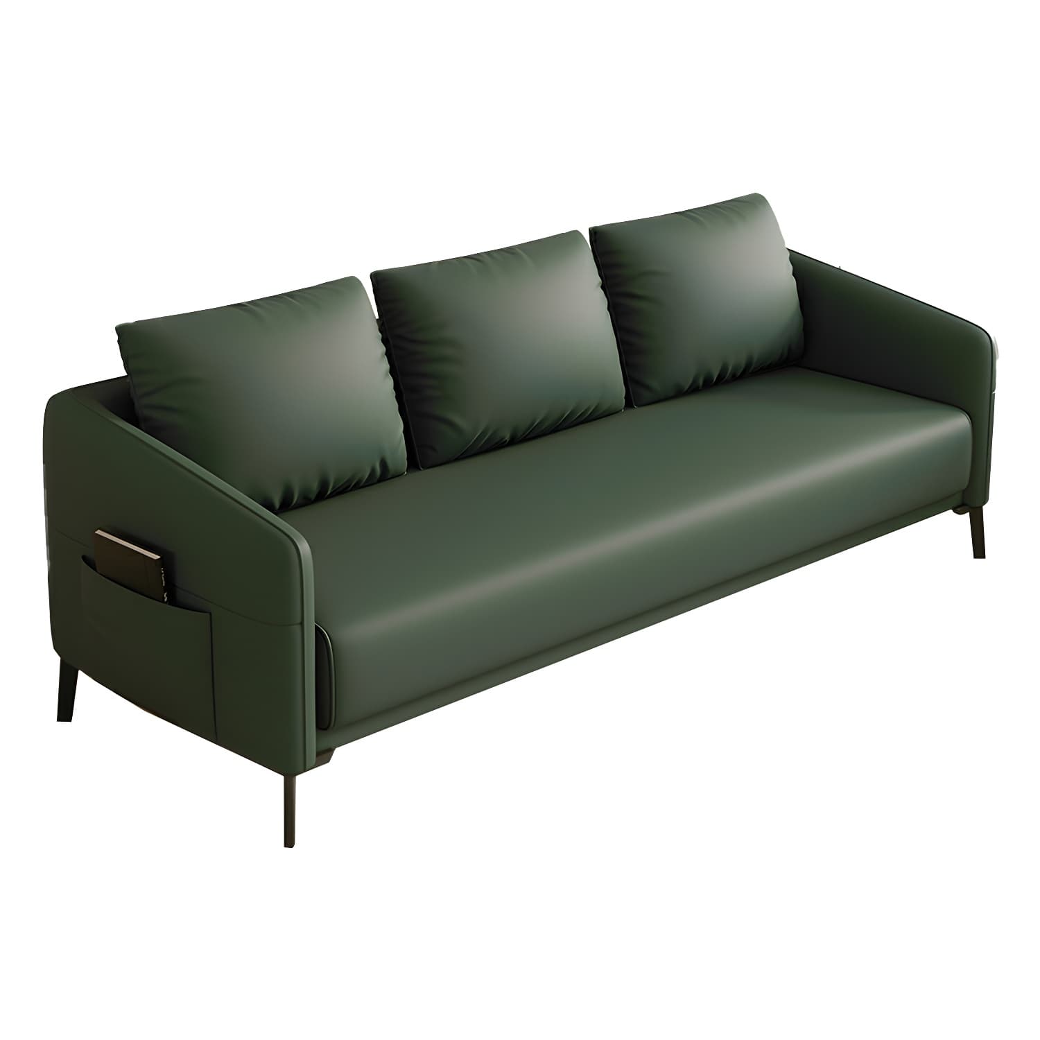 Modern Wood Frame Standard Sofa with Square Arms in Solid Color & Tear Resistant - image 10