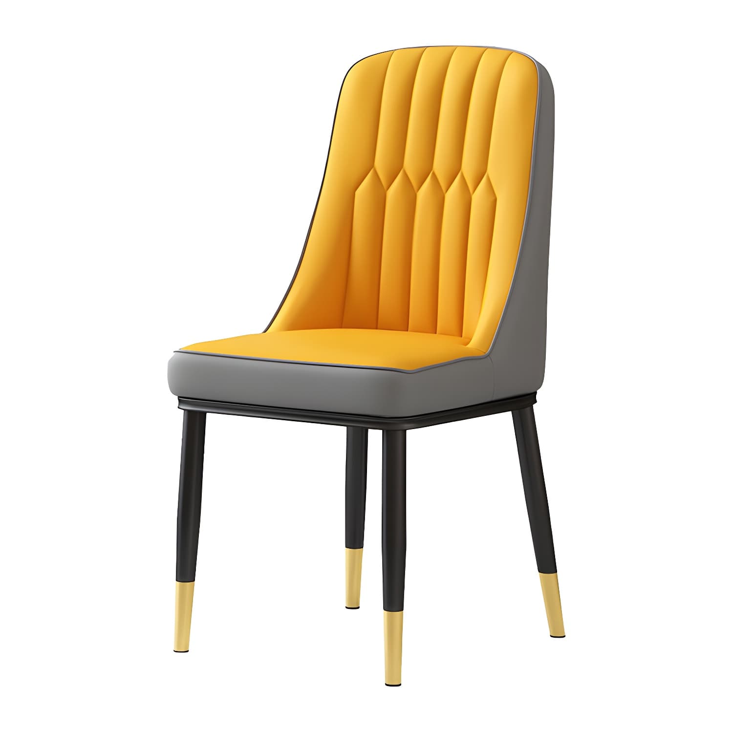 Glam Parsons Dining Side Chair Leather Indoor Dining Chair with Metal Legs - image 17