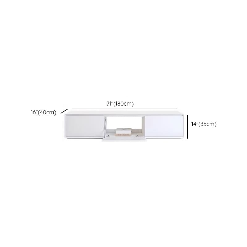 Simple White Lumber TV Stand with Cable Management & 3 Drawers/4 Drawers/6-Drawer - image 8