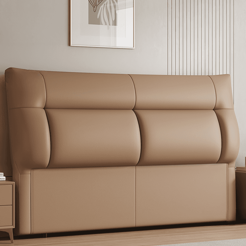 Trendy Panel Headboard in Natural Wood with No Distressing, Rectangle Shape for Queen/Full Bed, Featuring Sponge Upholstery and Standard Height - image 7