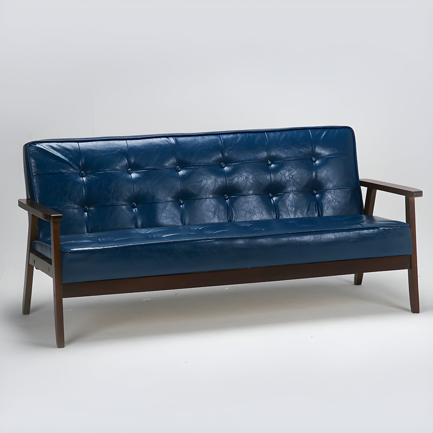 Modern Wood Frame Tufted Back Sofa with Cotton Seat Sleek and Stylish Seating - image 3