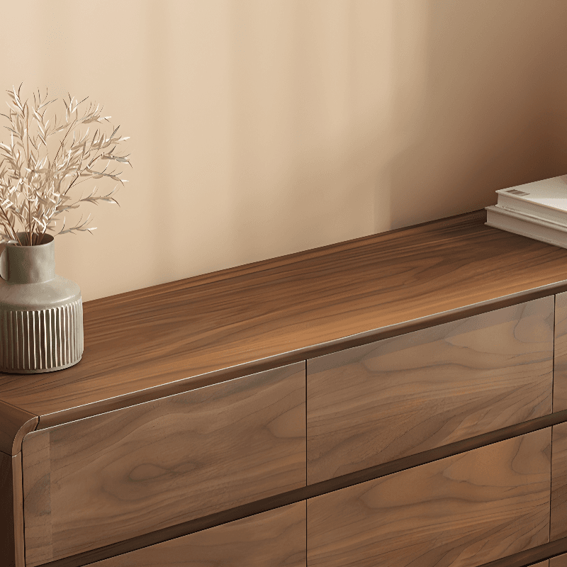 Cocoa Simplistic Natural Wood Double Dresser/Lingerie Chest with 6/9/5 Drawers in Horizontal/Vertical Orientation - image 8