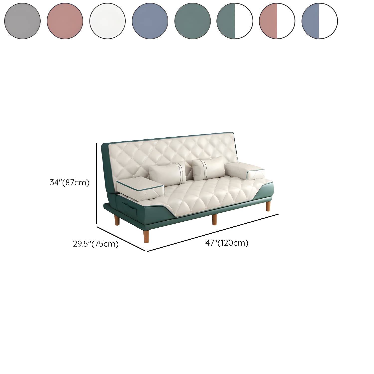 Contemporary Tight Back Convertible Sofa and Chaise with Pillow Top Arm - image 23