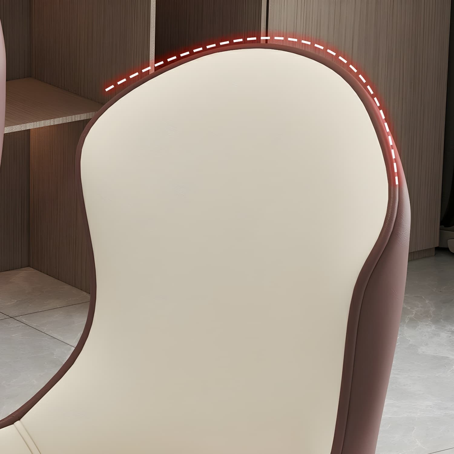 Wingback Faux Leather Side Chair with Metal Legs and Upholstered Seat for Kitchen & Dining - image 18