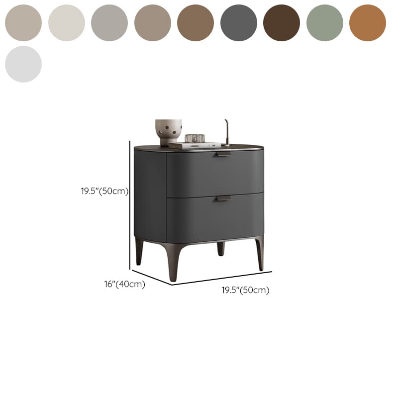 Stylish Drawer Storage Nightstand with 2 Drawers, Lumber Countertop, and Leg - image 16