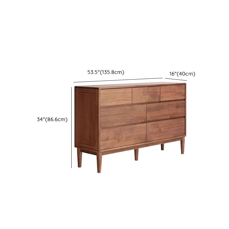 Modish Horizontal/Vertical Cocoa Double Dresser/Lingerie Chest in Raw Wood with 5 Drawers/7 Drawers/6 Drawers - image 10